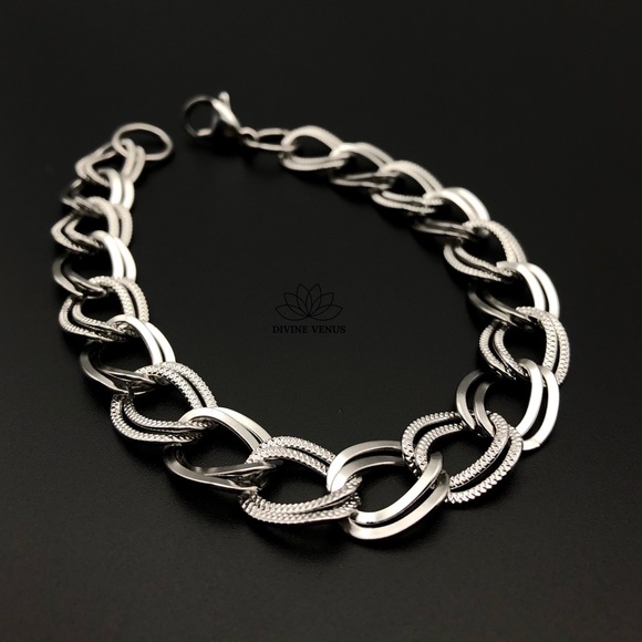 Linked Bracelet or Anklet | Stainless Steel - Picture 2 of 7